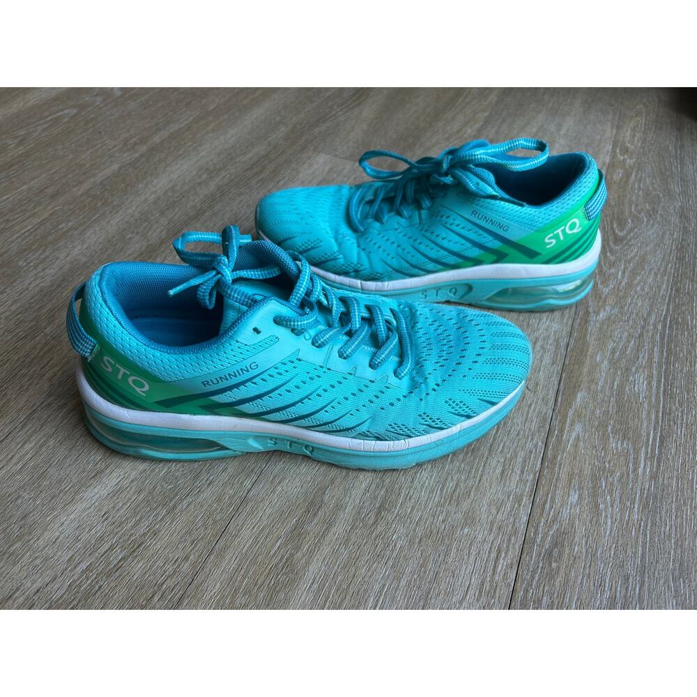 STQ Womens AirCushion RunningShoes Teal TurquoiseBlue comfort errands Athletic
